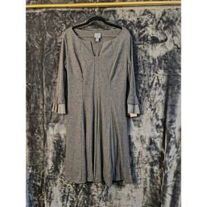 Rabbit Rabbit Rabbit Designs Ruffle Gray Sheath Dress 12